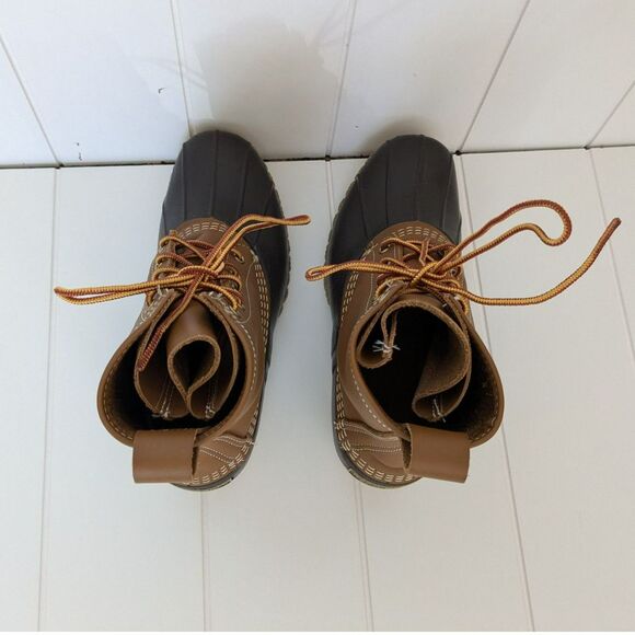 L.L. Bean Women's Bean Boots 8"-size 7M-Tan/Brown-Waterproof - Picture 4 of 10